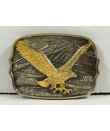 American Bald Eagle Gold and Silver Plated Western Belt Buckle - £15.71 GBP