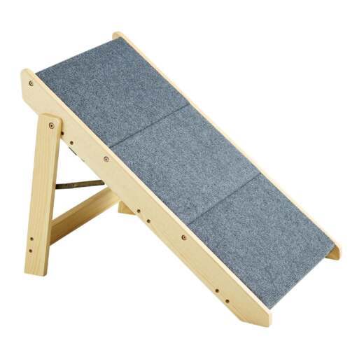 Wood Pet Stairs/Pet Steps, 2-in-1 Foldable Wooden Dog Stair for Beds, Sofa and C