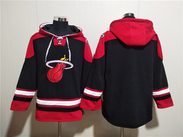 Men&#39;s Miami Heat Blank Black Ageless Must-Have Lace-Up Pullover Hoodie - $1,425.21 MXN