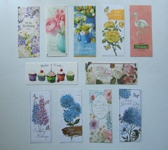 Happy Birthday Assorted Floral Greeting Cards With Envelopes Lot of 11 Set 22 - £9.37 GBP
