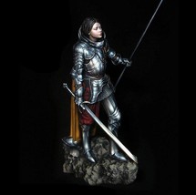 1/24 Resin Model Kit Beautiful Girl Medieval Knight Jeanne d&#39;Arc Unpainted - £11.38 GBP