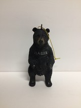 Alaska Black Bear Figure Christmas Tree Hanging Decoration Resin - $6.46