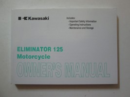 2009 Kawasaki Eliminator 125 Motorcycle Owner's Operators owner Manual NEW 2009 - $55.55