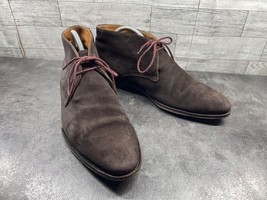 Suitsupply Chukka Boots Men 7.5M Shoes Brown Suede Lace Up Comfort Casual - £28.96 GBP