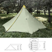 Ultralight Camping Tent for 2 People: Pyramid Design with 20D Nylon and ... - £44.77 GBP+