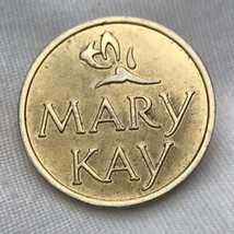 Mary Kay Vintage Pin Brooch Classic Round Gold Tone Logo - $9.89