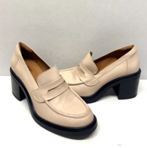 MIZ MOOZ LEATHER SLIP ON HEELED LOAFER SAND  37EU / 7US NEW # X-38 - $919.33 MXN