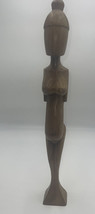 Wooden African fertility pregnant statue - £116.73 GBP