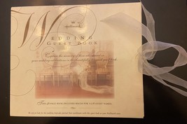 Hallmark Wedding Guest book Album In original Box Paisley Beige Cream New - $12.75