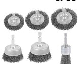 6 Pack Carbon Steel Wire Wheel Brush for various cleaning polishing surf... - $12.84