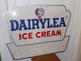 Vintage Dairylea Ice Cream Metal Double Sided Sign - $965.25