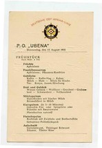 1935 P D Ubena Menu &amp; Original Music Woermann Line Deutsche Ost Afrika L... - £37.36 GBP