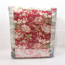 Greenland Home Fashions Patchwork Reverse Floral Red King Quilt - £95.92 GBP