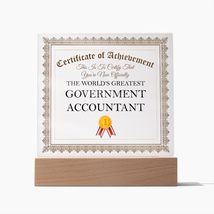 World&#39;s Greatest Government Accountant - Square Acrylic Plaque - £31.93 GBP