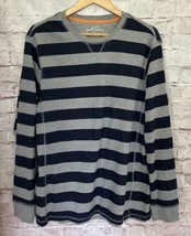 Eddie Bauer Mens XL Long Sleeve Striped Waffle Knit Thermal T Shirt Crew... - $25.00