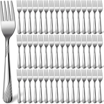 100 Pieces Dinner Forks Bulk Set 6.9 Inches Stainless Steel Metal Forks Silverwa - £41.84 GBP