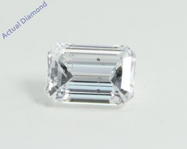 Emerald Diamond Pendant 14k White Gold (0.78 Ct D SI2 Clarity) GIA  - £1,409.86 GBP