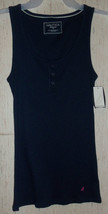Nwt Womens Nautica Sleepwear Navy Blue Ribbed Knit Tank Top Size M - £14.56 GBP