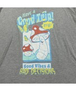 Fresh Laundry Good Vibes Bad Decisions Graphic Long Sleeve TShirt Mushroom - $24.63