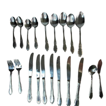 Faberware Flatware 20 Piece Mixed Lot Stainless Forks Spoons Fruit Spoon... - $14.83