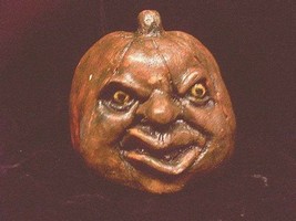 Halloween Pumpkin Head Gothic Pumpkin Of Doom Horror Prop Creepy Macabre Statue  - £15.67 GBP