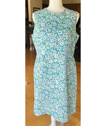 Vintage Floral Print Sleeveless Dress Valerie Stevens s 12 - $24.37 CAD