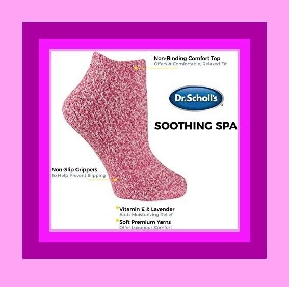 Dr. Scholls 2 PAIR Low Cut Soothing Spa WI/ Grippers Womens Size 4-10 SO... - $19.34