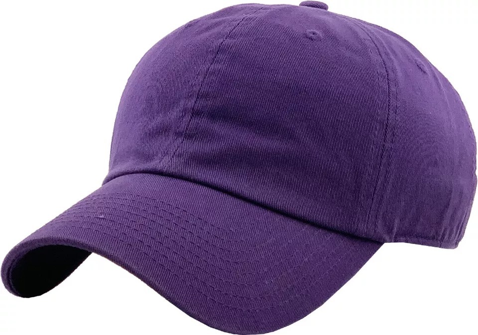 Purple Solid Plain Washed Dad Hat Cotton Polo Style Baseball Ball Cap New - $19.99