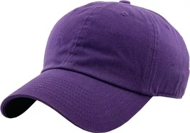 Purple Solid Plain Washed Dad Hat Cotton Polo Style Baseball Ball Cap New - $386.56 MXN