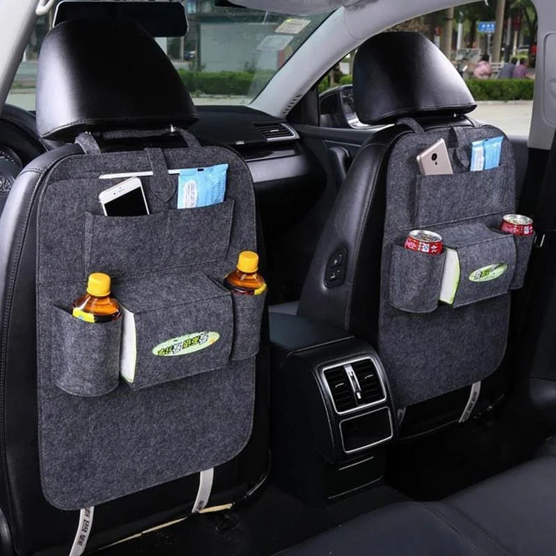 Car Back Seat Felt Storage Bag Multi-Pocket Goods Organizer Holder Pockets Auto - £15.80 GBP+