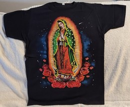 Our Lady Of Guadalupe Stars Rose Flower Sky Religion Virgin Mary T-SHIRT - £8.77 GBP+
