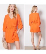 EVEREVE Brinley Skort Wrap Front Long Sleeve V Neck Romper orange size XS - €41,94 EUR