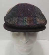 Vtg Hand Tailored Hats Of Ireland 100% Wool Donegal Cabbie Newsboy Hat M... - $62.89