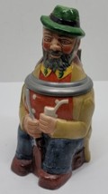 Vtg Antique Merkelbach Hunter Man Figural Lidded Beer Stein Grenzhausen ... - £76.44 GBP