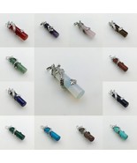Natural Gemstone Dragon Reiki Chakra Pendant Bead For Necklace - $10.90