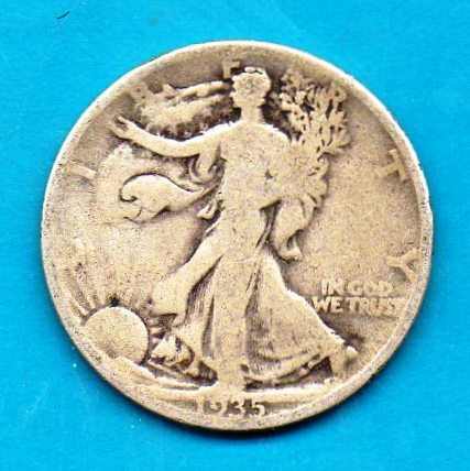 1935 Walking Liberty Silver Half Dollar 50c  - $16.00