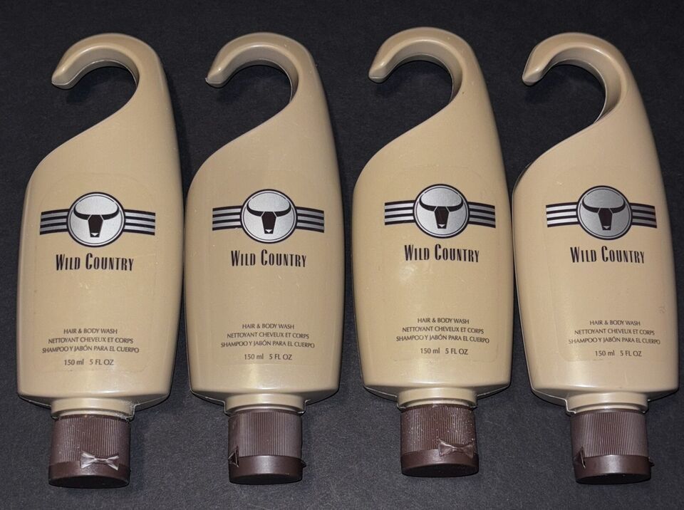 Primary image for Lot of 4 Avon WILD COUNTRY Hair & Body Wash 5 oz. Full Size New Sealed