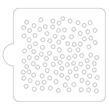 Scattered Dots Circles Pattern Stencil for Cookies or Cakes USA LS9056 - £3.95 GBP