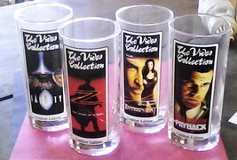 Set of 4 Limited Edition Movie Drinking Glasses Zorro etc. - $9.95