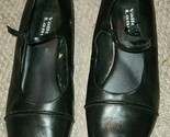 Womens Valley Lane 10WW Black Leather Heel Style Shoe - $14.99