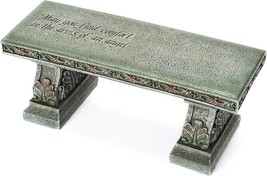 15 Point 25 Inch Roman Memorial Bench With Verse Engraved On Top. - £66.84 GBP