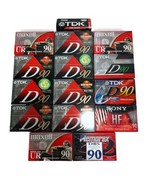Cassette Audio Tape Lot TDK Memorex Maxell 14 Blank Tapes NOS New Sealed - €20,99 EUR