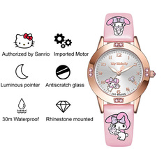 Melody Sanrio Children&#39;s Wrist Watch Cute Cartoon Girl Waterproof Quartz... - £27.51 GBP
