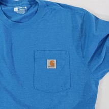 Carhartt K87 H72 Loose Fit Men's Blue Cotton Blend Short Sleeve T-Shirt Sz Large image 14