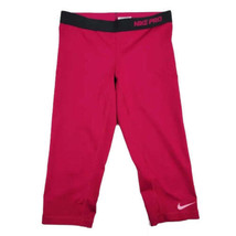 Nike Womens Pro Dri-Fit Capri Leggings Size Medium Color Pink - £46.74 GBP