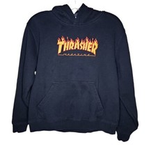 Thrasher Magazine Flame Logo Pullover Hoodie Sweatshirt Medium San Francisco - £14.85 GBP