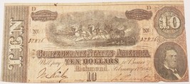 Confederate Note in Extra Fine XF Condition T-68 Seventh Series - $60.11