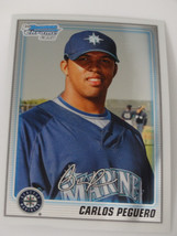 2010 Bowman Chrome #BCP187 Carlos Peguero Seattle Mariners Rookie Baseball Card - £0.78 GBP