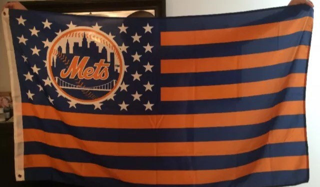 New York Mets Navy Blue & Orange USA, American 3' X 5' (3 Ft. by 5 Ft.) Flag  - $23.99