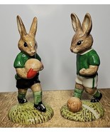 Royal Doulton Bunnykins Goalkeeper &amp; Footballer Figurines DB116 DB117 Gr... - $1,138.94 CAD